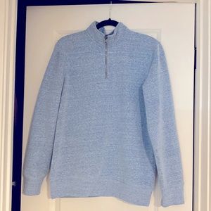 Sonoma blue, three quarter zip sweatshirt, size small